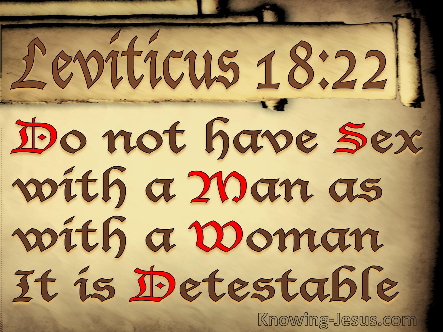 What Does Leviticus 18 22 Mean