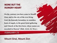 Mount Sinai, Mount Zion