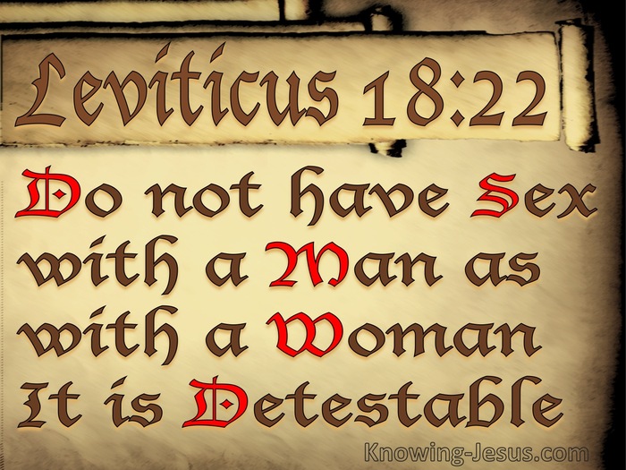 What Does Leviticus 18:22 Mean?