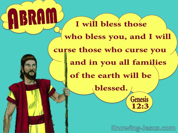 What is the meaning of bless and curse in Genesis 12:3?