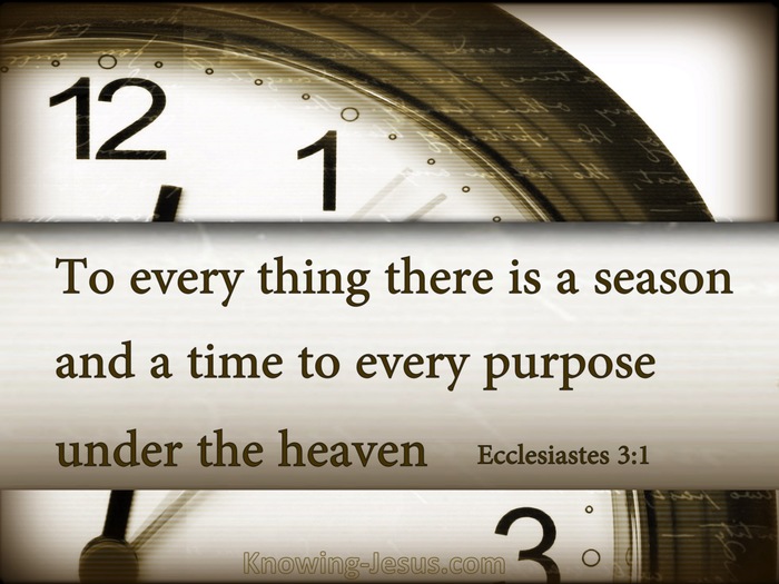 What Does Ecclesiastes 3:1 Mean?