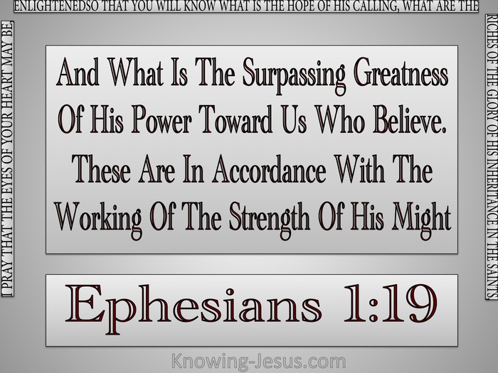 What Does Ephesians 1 19 Mean